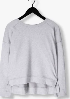 DAMES CO'COUTURE lichtgrijze trui studcc fringe sweat