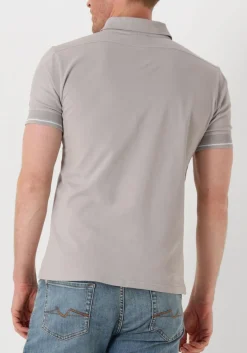 Heren GENTI lichtgrijze polo polo 3 button ss j2001-1212