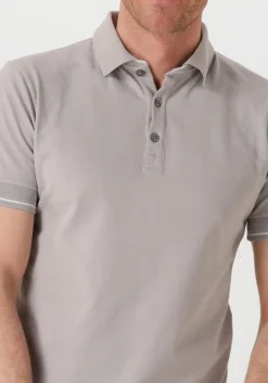 Heren GENTI lichtgrijze polo polo 3 button ss j2001-1212