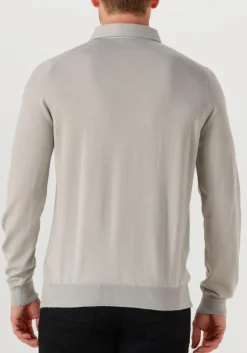 Heren GRAN SASSO lichtgrijze polo polo l slv