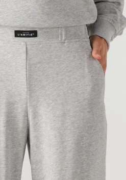 DAMES HAUTE L'AMITIÉ lichtgrijze haute l'amitié wijde broek mini curve loose tall pant