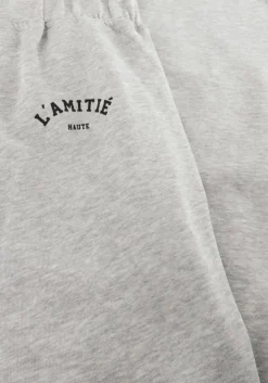 DAMES HAUTE L'AMITIÉ lichtgrijze haute l'amitié wijde broek mini curve loose tall pant