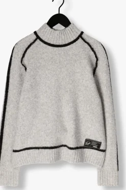 DAMES HAUTE L'AMITIÉ lichtgrijze haute l'amitié trui toby hem line knit