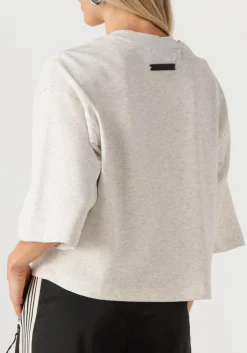 DAMES HAUTE L'AMITIÉ lichtgrijze haute l'amitié top hlt ss logo sweat