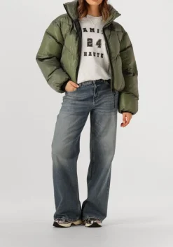 DAMES HAUTE L'AMITIÉ lichtgrijze haute l'amitié trui college curve sweat