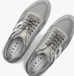 Heren HOGAN lichtgrijze lage sneakers interactive3 allacciato pelle