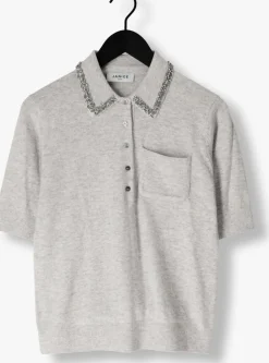 DAMES JANICE lichtgrijze sweater rebel