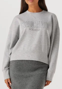 DAMES MOS MOSH lichtgrijze sweater mmrenzi o-ls sweatshirt