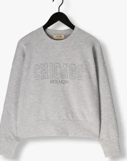 DAMES MOS MOSH lichtgrijze sweater mmrenzi o-ls sweatshirt