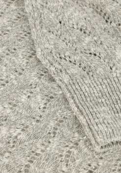 DAMES MOS MOSH lichtgrijze t-shirt mmkarin marisol ss linen knit