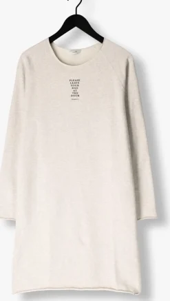 DAMES PENN & INK lichtgrijze midi jurk dress print