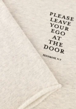 DAMES PENN & INK lichtgrijze midi jurk dress print