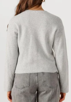 DAMES PENN & INK lichtgrijze vest cardigan w25b345