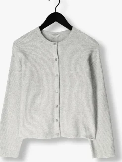 DAMES PENN & INK lichtgrijze vest cardigan w25b345