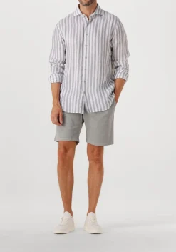 Heren PROFUOMO lichtgrijze korte broek short sportcord gd