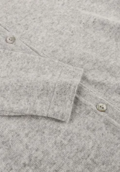 DAMES RESORT FINEST lichtgrijze vest polo short cardigan