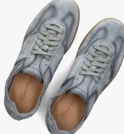 Heren SANTONI lichtgrijze lage sneakers oly cube
