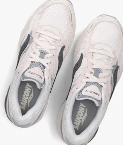 DAMES SAUCONY lichtgrijze lage sneakers progrid omni 9