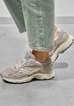 DAMES SAUCONY lichtgrijze lage sneakers progrid omni 9