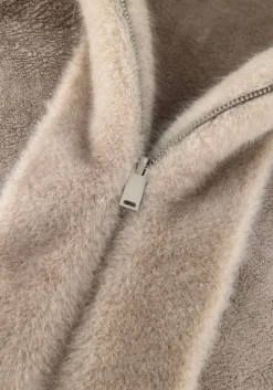 DAMES STUDIO AR lichtgrijze faux fur jas ruby