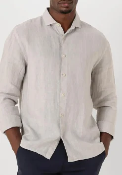 Heren THE GOODPEOPLE lichtgrijze casual overhemd soho