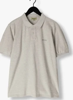 Heren WOOLRICH lichtgrijze polo classic american polo