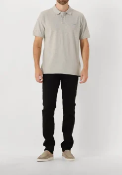 Heren WOOLRICH lichtgrijze polo classic american polo