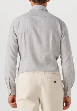 Heren XACUS lichtgrijze casual overhemd 91338 721ml