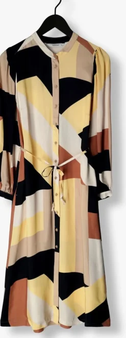 DAMES SUMMUM midi jurk dress graphic lines