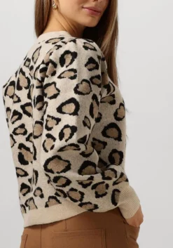 DAMES SUMMUM vest knitted cardigan leopard jacquard knit