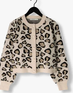 DAMES SUMMUM vest knitted cardigan leopard jacquard knit