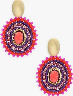 DAMES LOTT. GIOIELLI oorbellen filled oval 3 rings w/ stone m