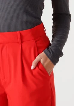 DAMES ALIX THE LABEL rode pantalon ladies woven pleat pants