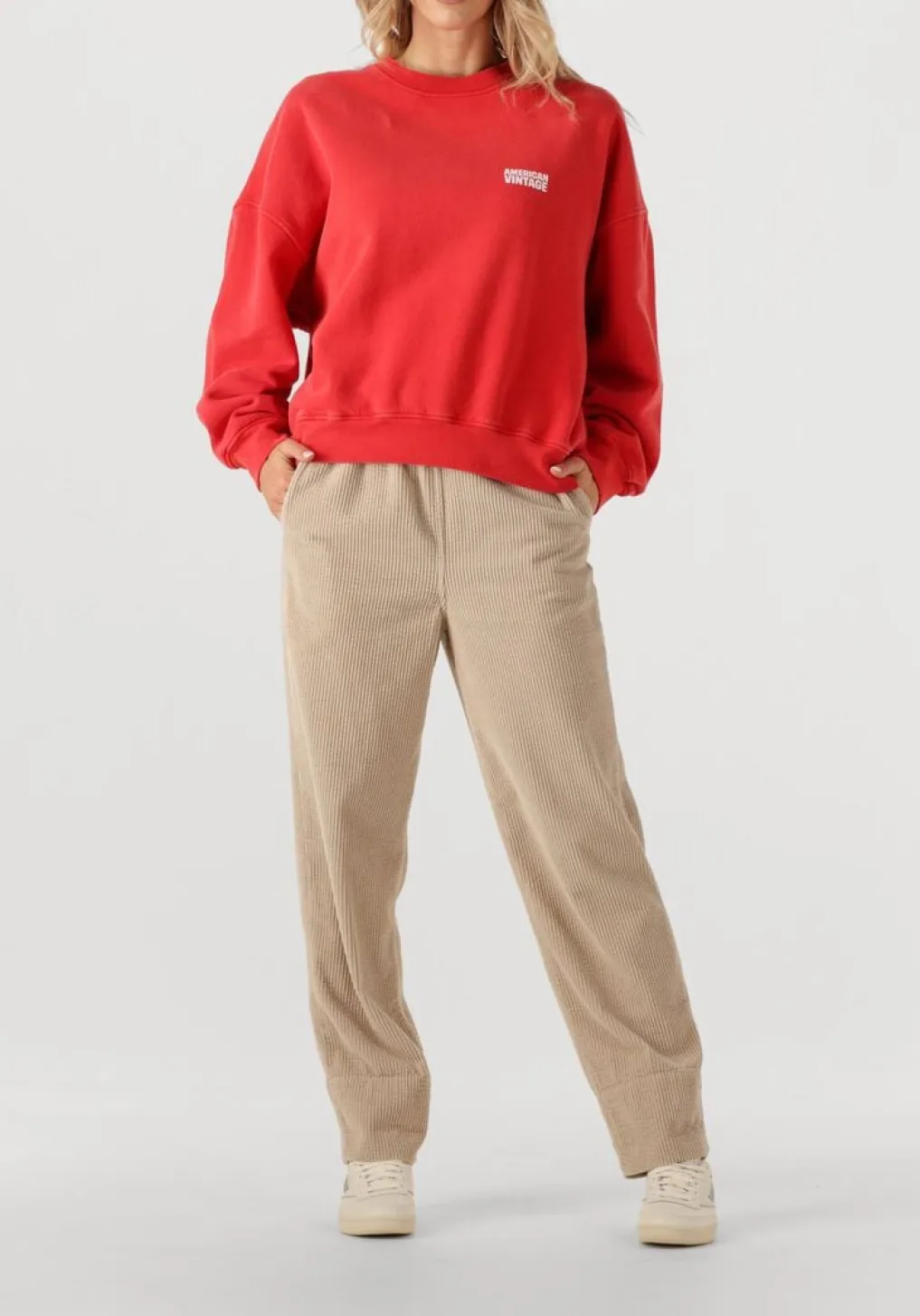 DAMES AMERICAN VINTAGE rode trui plizzy