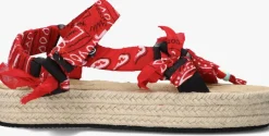 DAMES ARIZONA LOVE rode platte sandalen trekky raffia
