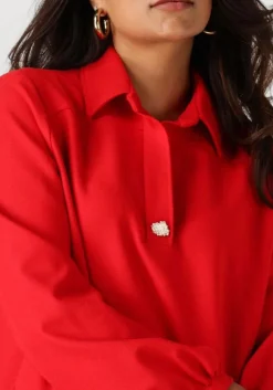 DAMES CAROLINE BISS rode midi jurk 4175