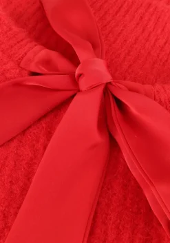 DAMES CO'COUTURE rode trui coralie bow rib knit