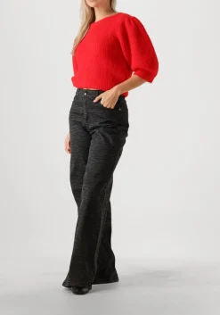 DAMES CO'COUTURE rode trui coralie bow rib knit