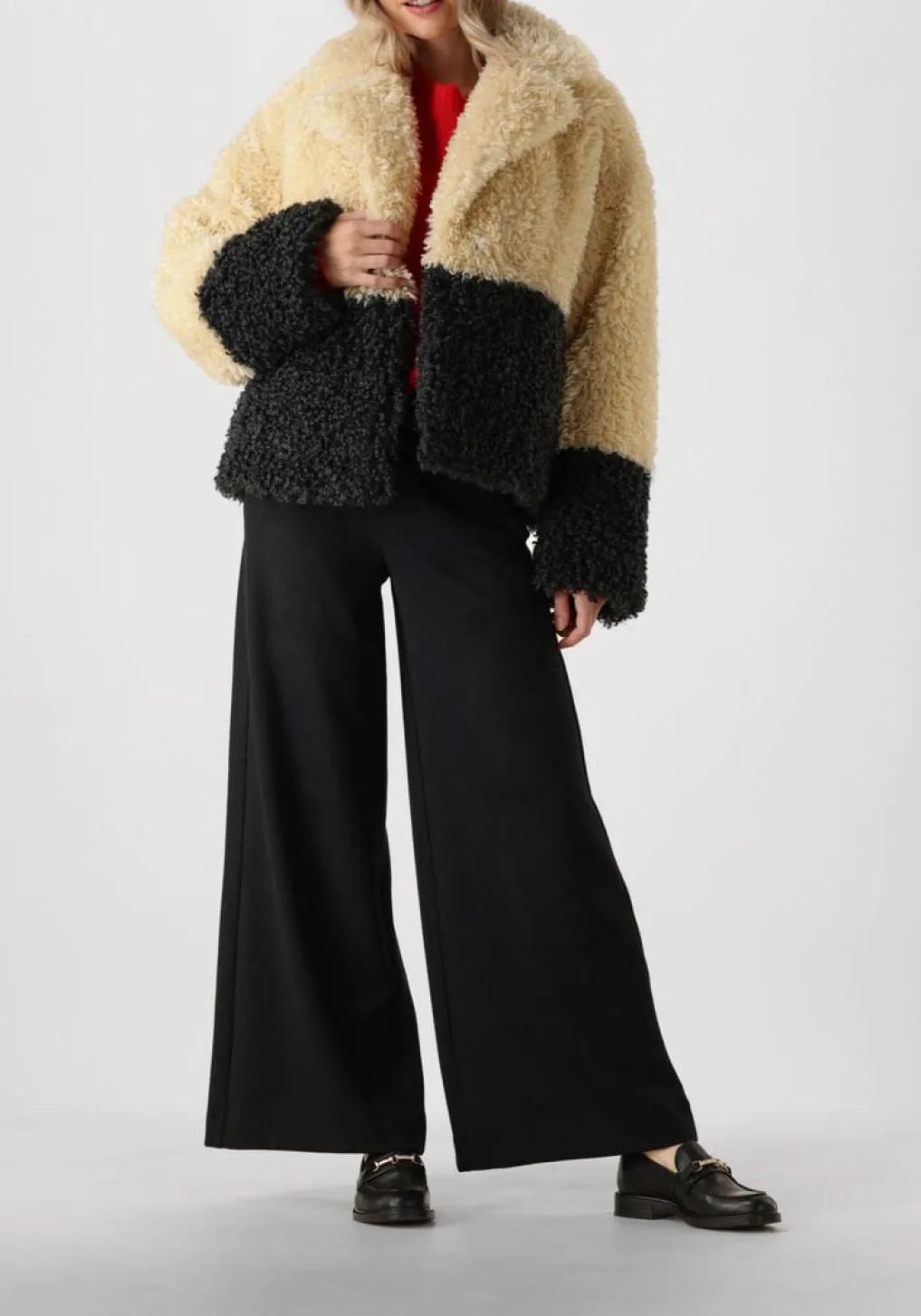 DAMES CO'COUTURE rode truien/vesten coralee crop knit