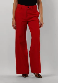 DAMES CO'COUTURE rode wijde broek vola long wide pant