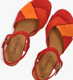 DAMES GABOR rode sandalen met hak 772.1