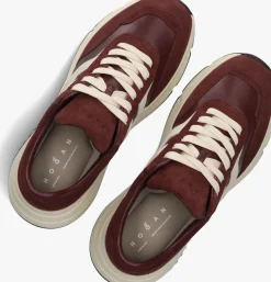 DAMES HOGAN rode lage sneakers h669 allacciato h