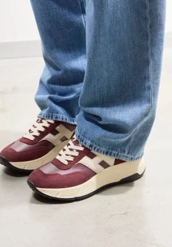 DAMES HOGAN rode lage sneakers h669 allacciato h