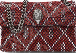 DAMES KURT GEIGER LONDON rode schoudertas soft mini kensington