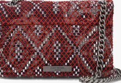 DAMES KURT GEIGER LONDON rode schoudertas soft mini kensington