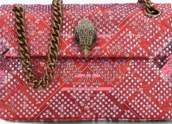 DAMES KURT GEIGER LONDON rode schoudertas fabric mini kensington