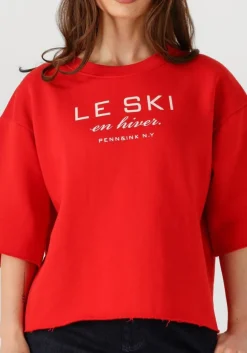 DAMES PENN & INK rode t-shirt sweater w25f1702