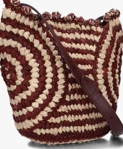 DAMES VANESSA BRUNO rode handtas panier pm