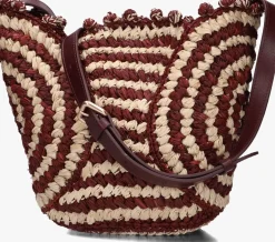 DAMES VANESSA BRUNO rode handtas panier pm