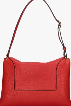 DAMES WANDLER rode schoudertas penelope slouch bag
